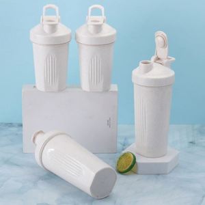 Wholesale Wheat Straw Water <b>Bottle</b> Sports Shaker Gym <b>Protein</b> Shaker <b>Bottle</b> with Mixer Ball Accept Printed Logo - Product Image 4