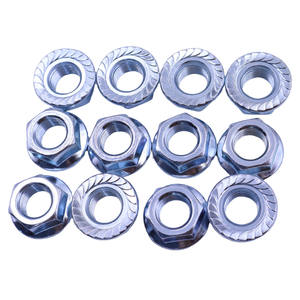 Écrous à bride en acier au carbone haute résistance de grade 8, filetage fin M16*1.5, paquet de 100 pièces pour générateurs à essence, fonction anti-desserrage - Product Image 1