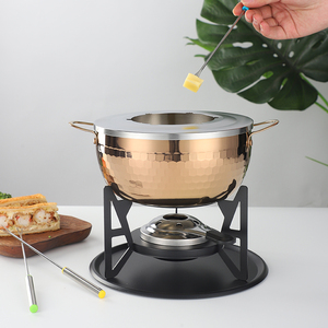 Hot bán đồ dùng nhà bếp cao cấp chất lượng thép không gỉ Fondue Set đồng pho mát Fondue nồi - Product Image 3