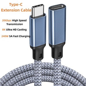 Câble d'extension USB3.2 20 Gbps en alliage d'aluminium avec prise en charge 8K et charge rapide pour téléphone portable et imprimante - Product Image 1