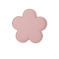 Sous-verres imperméables en cuir PU en forme de fleur tapis de tasse Table bureau tasse sous-verres pour salon cuisine pour cadeaux de pendaison de crémaillère