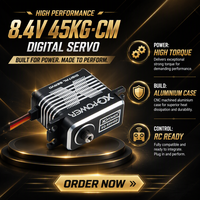 Servomoteur numérique étanche sans noyau RC XQ-S8045D 37-48kg-cm avec engrenage en acier inoxydable pour pièces d'avion RC à l'échelle 1/8, 1/12, 1/5