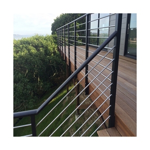 Sistema <span class=keywords><strong>de</strong></span> Barandilla Redonda <span class=keywords><strong>de</strong></span> Acero Inoxidable Moderno Prima con Varillas Verticales y <span class=keywords><strong>Postes</strong></span> Cuadrados <span class=keywords><strong>para</strong></span> Balcón y Escalera - Product Image 3