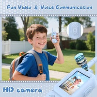 Walkie-Talkie de Video para Niños Mejorado de 2 Pulgadas, 2 Vías, Alcance de 1500 Pies, Efectos de Voz Geniales, Red 2G, Resistente al Agua IP55, para Niños de 3 a 12 Años