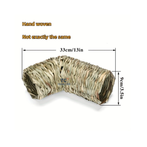 รังหญ้าแบบถักเป็นมิตรต่อสิ่งแวดล้อมกรงบ้านกระต่ายสัตว์เลี้ยงกระต่ายกินีหมูหญ้าอุโมงค์ของเล่นสำหรับหนูแฮมสเตอร์ - Product Image 4