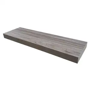 Custom 24 inch Brown Wooden Wall Shelf Floating Shelves For Living Room
