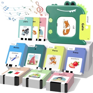Flashcard Bilingue Spagnolo-Inglese da 420 Parole per Bambini, Giocattoli Educativi Montessori - Product Image 1