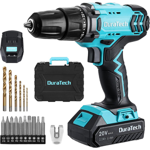 DURATECH Industrial 20V Cordless Drill Driver <b>Set</b> with Brushless Motor 50 Nm Max <b>Torque</b> 1/2 in Chuck Size for Home Improvement - Product Image 1