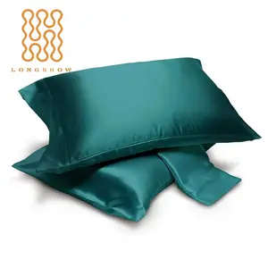 Custom Satin Pillowcase For Hair And Skin Dark Grey Silk Pillowcase Satin Pillow Cases Set With Envelope Closure
