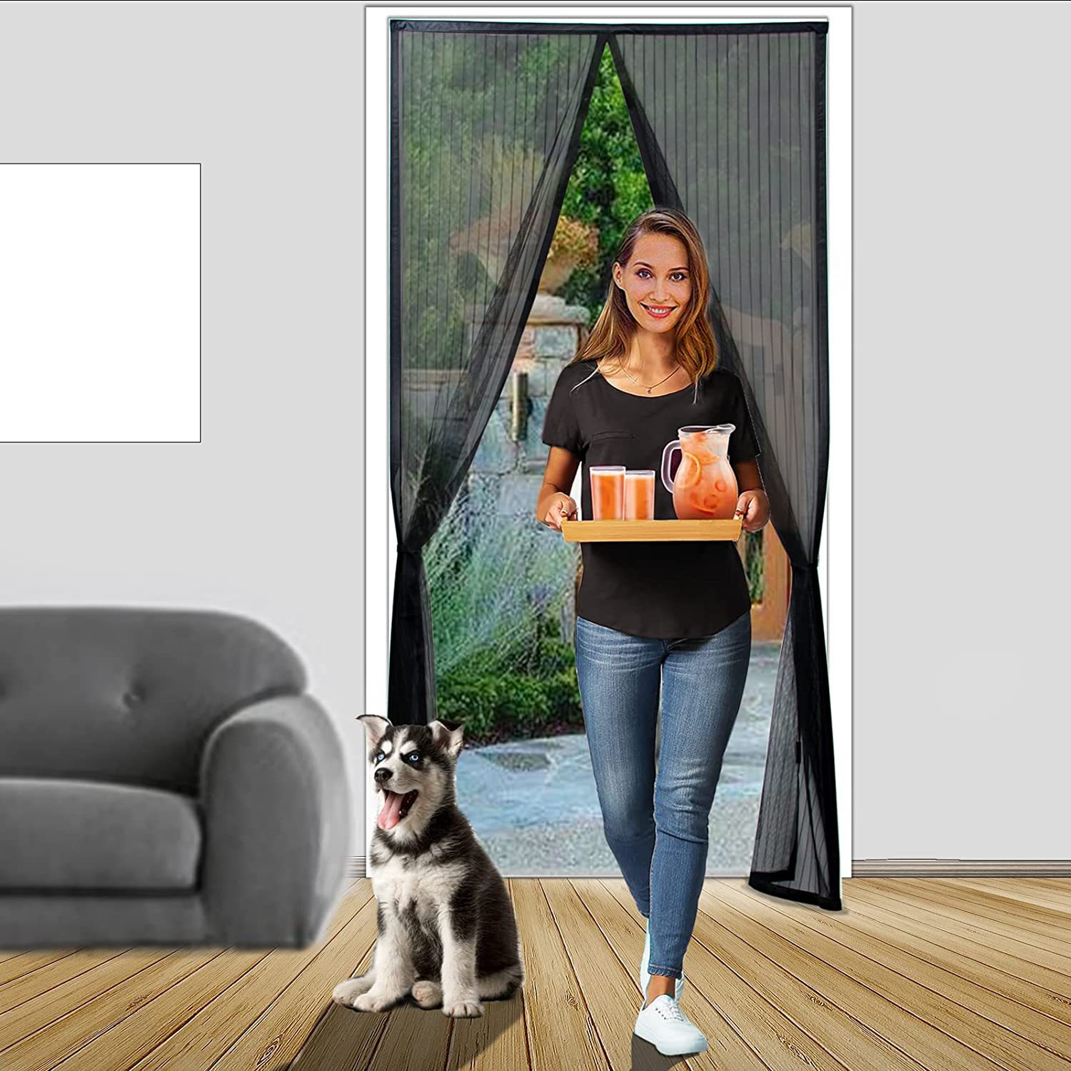 Противомоскитная штора, магнитная, мягкая, марлевая, для летней спальни, кухни, противомоскитная штора