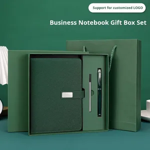 Nuevo Set de Regalo de Cuaderno de Imitación de Cuero de Alta Calidad con Encuadernación Inalámbrica, Souvenir Empresarial, 100 Hojas, para la Escuela - Product Image 2