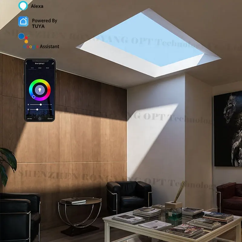 Smart Home camera da letto lucernario virtuale artificiale luce del cielo blu telecomando illuminazione da incasso per interni plafoniera a LED
