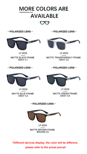 Lunettes de soleil KAJILA carrées avec monture PC, logo personnalisé, verres polarisés TAC, charnières à ressort, protection UV400, pour la pêche et la conduite, pour hommes - Product Image 5