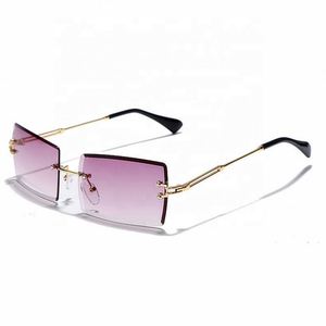 Gafas de Sol Personalizadas con Logotipo, Montura Pequeña Sin Marco, Degradado de Color, Protección UV400, Rectangulares, Sin Montura, para Hombre y Mujer - Product Image 3