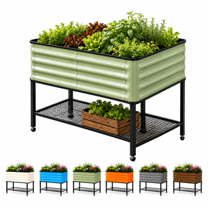 Modular Corrugated Metal Assembleable Raised <strong>Garden</strong> Bed Outdoor <strong>Garden</strong> Bed Elevated <strong>Planting</strong> <strong>Trough</strong> OEM &amp; ODM Customization - Product Image 4