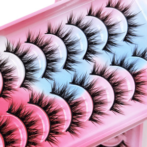 Faux cils 3D volumineux et spectaculaires, bande complète réutilisable, fabriqués à la machine, style thaïlandais, effet yeux grands et anime, pour maquillage des yeux - Product Image 5