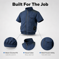 Gilet de refroidissement semi-conducteur 5V avec ventilateur ultra-fin, pour usage extérieur, bandes réfléchissantes, lavable, pour les journées d'été chaudes, logo personnalisé