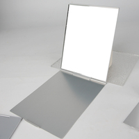 Miroir de maquillage pliable en alliage d'aluminium ultra fin, miroir compact portable sur pied, plusieurs tailles, miroir cosmétique de voyage de poche