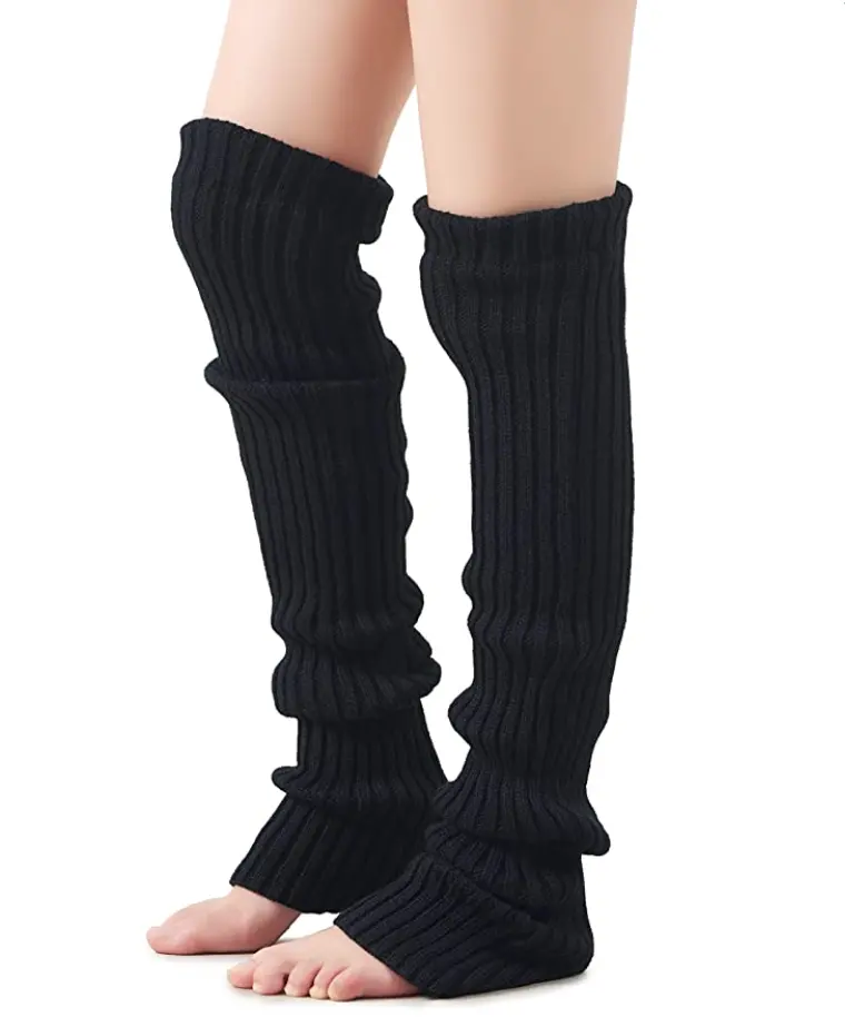 THETA 사용자 정의 빈티지 도매 여성의 겨울 무릎 높은 Footless 양말 허벅지 높은 니트 다리 따뜻하게