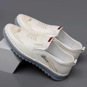 Scarpe in pelle per uomo nuova moda Texture cucitura <span class=keywords><strong>auto</strong></span> fagiolo antiscivolo Business morbido fondo guida - Product Image 5