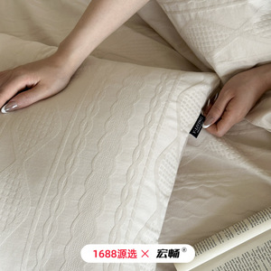 Y.LIANG 100% Cotton Woven Jacquard <b>Bedding</b> <b>Set</b> 1.8m Breathable Soft Skin-Friendly Four Seasons Use - Product Image 1