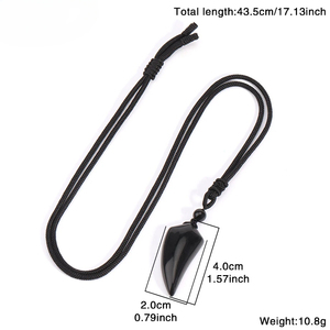 Collar de cuerda tejida con colgante de diente de lobo de cristal de <span class=keywords><strong>piedra</strong></span> natural de amatista, estilo retro minimalista, accesorios de joyería para hombre - Product Image 4