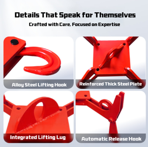 Best-selling Heavy Duty Automatic Release <b>Hook</b>, Ton Bag Cross Lifting Forged Steel for Logistics Unloading - Product Image 3