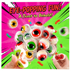 Halal <span class=keywords><strong>Gummy</strong></span> Eye Balls Doces Bom Gosto Doces Suaves Atacado Eye Ball Jelly 3D <span class=keywords><strong>Gummy</strong></span> Mix Doce Confeitaria Bola Confeitaria - Product Image 1