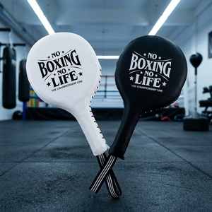 Almohadillas de Entrenamiento Profesionales y Duraderas de Piel y PU con Diseño de Onda Dorada para Boxeo, Karate y Taekwondo - Product Image 3