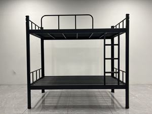 Litera de Metal moderna para dormitorio de estudiantes con <span class=keywords><strong>escalera</strong></span>, barandilla, cajón, gabinete, construcción resistente, fácil montaje - Product Image 6
