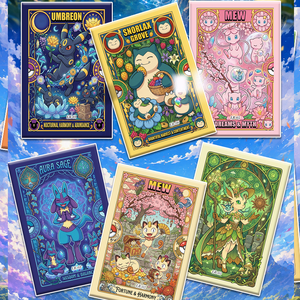 Venta al por mayor de Anime japonés: Tablero de arte acrílico raro de Eif Baby Pokemoned, Fan Art Mengka, Caja de sobres misteriosos de cartas doradas 151 para juego de cartas - Product Image 6
