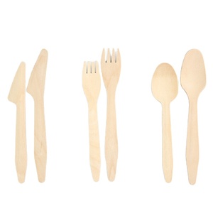 Prix de gros Ensembles de <span class=keywords><strong>couverts</strong></span> jetables <span class=keywords><strong>en</strong></span> <span class=keywords><strong>bois</strong></span> cuillère couteau fourchette avec différentes tailles - Product Image 3