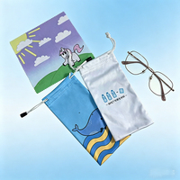 Vente en gros d'étuis à lunettes personnalisés 9x18cm, pochette en microfibre douce, sac à lunettes
