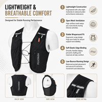 Gilet de trail running léger et confortable pour le jogging et les sports de plein air, avec fermeture éclair et plusieurs poches, fabriqué par un fabricant OEM.