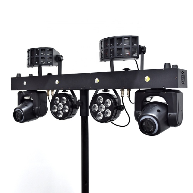 Mobile Portable DJ Light Moving Head Strobe Par Light on Light Truss Tower Gig bar