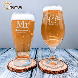 Vente en gros d'articles de bar en <span class=keywords><strong>verre</strong></span> <span class=keywords><strong>à</strong></span> <span class=keywords><strong>bière</strong></span> gravé avec logo <span class=keywords><strong>personnalisé</strong></span> pour <span class=keywords><strong>anniversaire</strong></span> et fête de mariage - Product Image 2