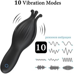 Male penis trainer, masturbator, 10-frequency <b>vibration</b>, prostate massager, penis head exerciser, adult sex toy. - Product Image 5