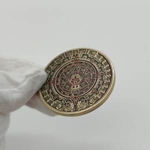 Medalla de moneda conmemorativa de bronce <span class=keywords><strong>antiguo</strong></span> azteca mexicana Maya larga galvanizada 3D SM 2017 - Product Image 6