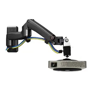 F150PR 3-10kg dual Gas spring arm projector wall mounted bracket full motion 360 rotate aluminum 1/4 inch screw