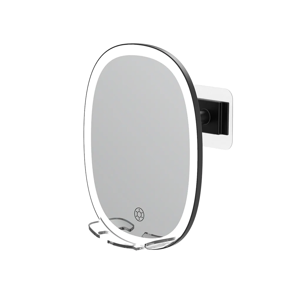 360 degree rotatable shaving mirror with led light shower mirror fogless for shaving