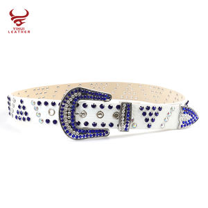 Cinturón de diamantes de imitación con patrón de cocodrilo de diseñador para vaqueros occidentales, vaqueras, cristal brillante, cinturón de diamantes con tachuelas coloridas para niños y niñas - Product Image 5