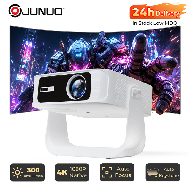 New LCD Video Projector Business 4K Android Smart New USB Wifi Phone Tv Stick 4K Android Tv Home Cinema 3D Movie Projector