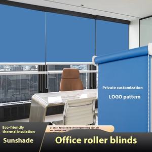 مكتب رفع ذكي ، تعتيم كامل ، ستارة مظلة معزولة واي فاي ، بوليستر حديث ، نمط أفقي كهربائي - Product Image 5