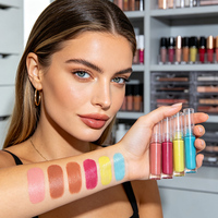 Maquillage minéral doux pour le visage, sans cruauté, marque privée, longue tenue, imperméable, écran solaire pigmenté, crème vegan, gloss à lèvres mat
