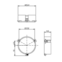 Isolateur de surface RFTYT SMTG-D25.4-1/850-960MHz 850-960MHz, isolation 18dB, perte d'insertion 0.5dB pour communication sans fil