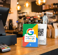 Carte de visite professionnelle NFC programmable ISO 14443A en PVC avec code QR 215, pour réseaux sociaux, avis Google, support mini-étiquette RFID, paiement hôtelier