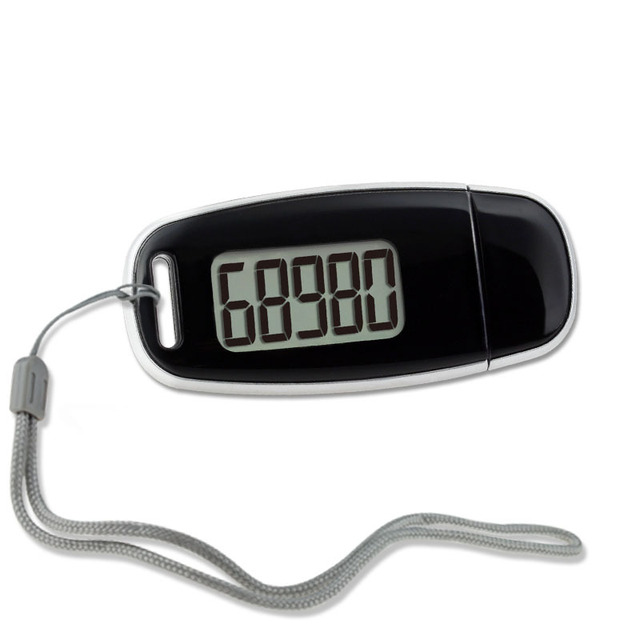 2026 837 3D Single-Function Backlight Pedometer with Easy Operation Single-Step Counting 5W Output Power Clip-On Lanyard Design