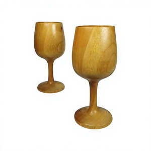 AZ ENTERPRISES Juego de 2 Copas de Vino de Madera Ecológicas Hechas a Mano, Capacidad de 250 ml, Diseño Moderno para Fiestas de Cócteles - Product Image 6