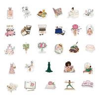 56 pegatinas de PVC impermeables con diseño de grafiti exquisito para decorar fundas de teléfono, cuadernos y botellas de agua.