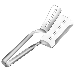 Suministro directo de fábrica: Pinzas para carne de acero inoxidable 304, pinzas para barbacoa antideslizantes, espátula para freír pescado - Product Image 4